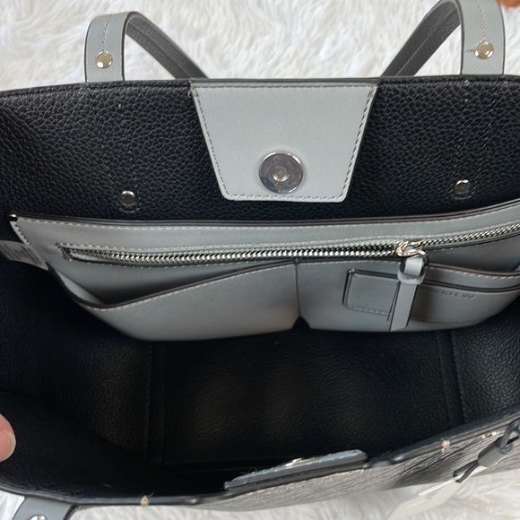 CALVIN KLEIN ~ Medium Tote ~ Black Chain-Print ~ NWT! - Picture 7 of 9